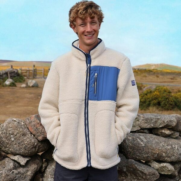 Lazy Jacks LJ851 - Men's Full Zip Sherpa - Oatmeal