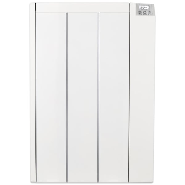 MYLEK Electric Radiator Panel Heater Ceramic White Eco 600W Bathroom Safe Wall Mounted Or Free Standing With Timer Thermostat
