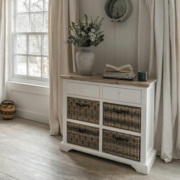 Statement Furniture Florence Sideboard with 2 Drawers and Removable Storage Baskets