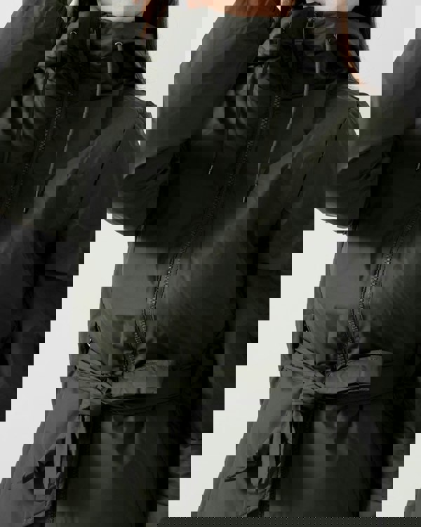 Rains Lohja Long Insulated Curve Jacket - 03 Green