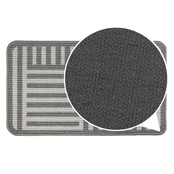 JVL Fiora Machine Washable Indoor Mat - 44 x 75cm - Skyline Strata