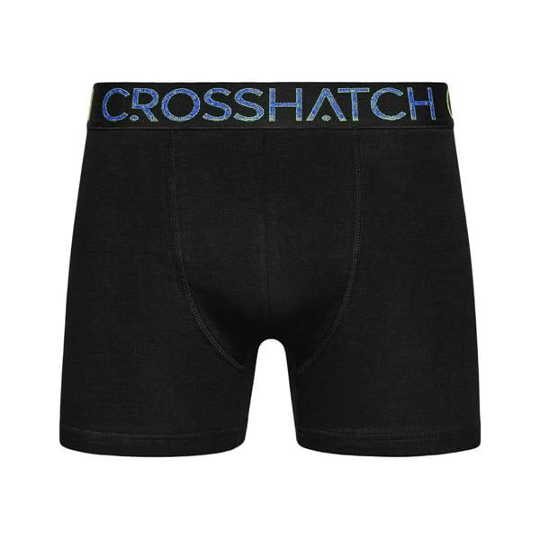 Crosshatch Mens Chasma Boxer Shorts (Pack of 5) - Black - 