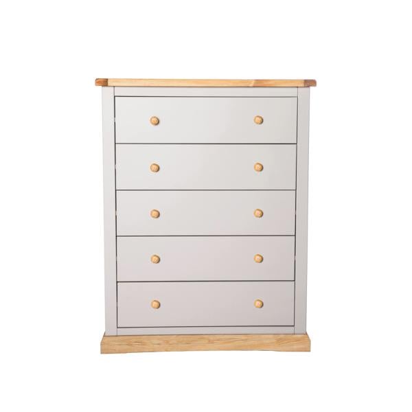 Bomporto 5 Drawer Chest of Drawers Wood Knob