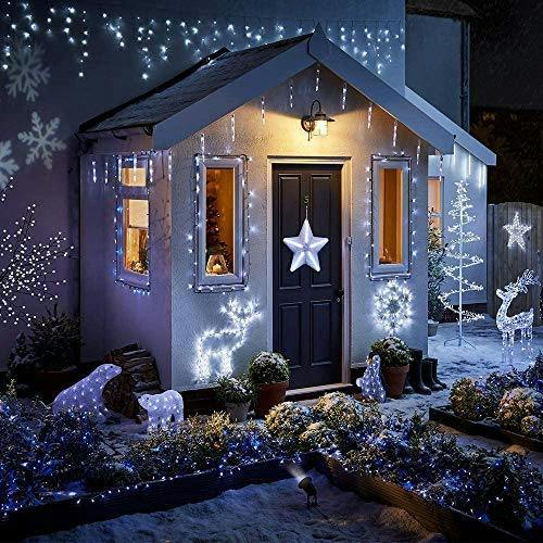 240 LED Icicle Lights 5m, Cool White Christmas String Lights with 8 Modes for Indoor and Outdoor Use image 4