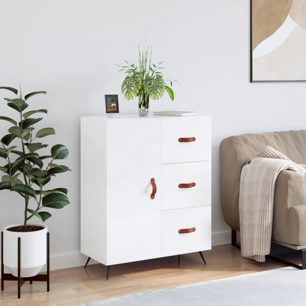 Berkfield Sideboard High Gloss White 69.5x34x90 cm Engineered Wood