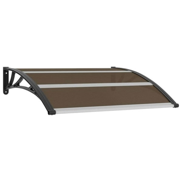 Berkfield Door Canopy Black 120x100 cm PC