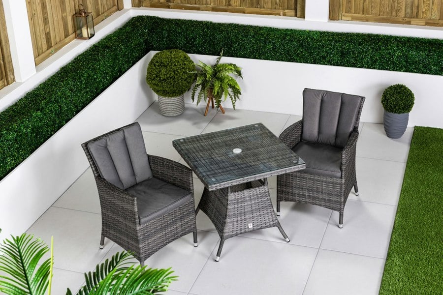 Giardino Savannah Rattan Garden Bistro Set Patio Table and Chairs Furniture