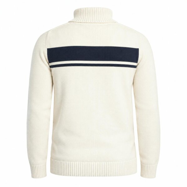 Sergio Tacchini Damarindo Knitted Turtle Neck Jumper Maritime Blue/Gardenia
