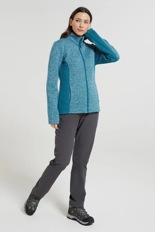 Mountain Warehouse Womens/Ladies Idris Panelled Fleece Jacket - Teal