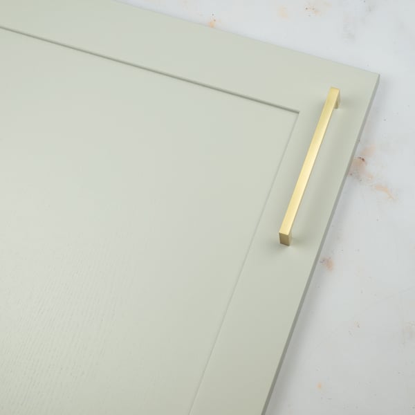 Handle & Home Satin Brass Square Handles