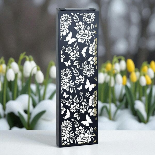 EDH Door Hardware Metal Solar Wall Panel Butterfly – Outdoor LED Garden Light Waterproof Decor