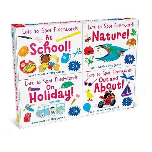 Lots to Spot Flashcards Tray: My Busy Day 4 Pack (At School, Nature, Out and About, On Holiday)