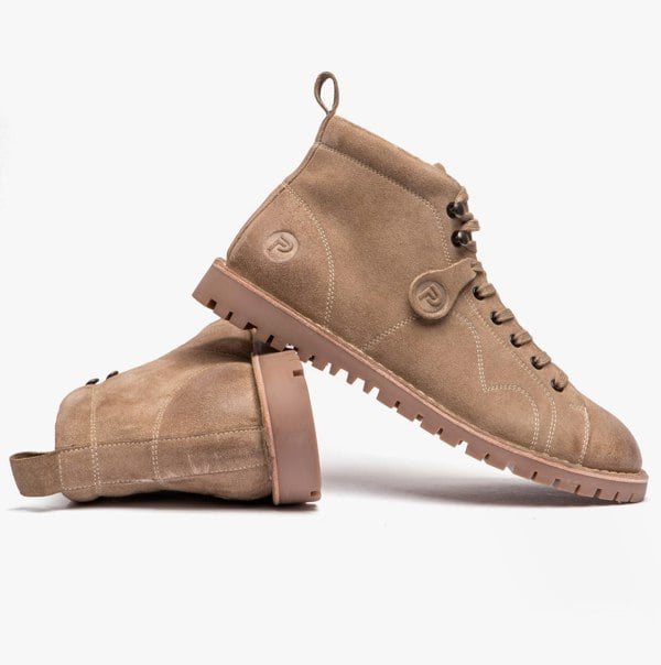 Popps 1961 MOD Mens Suede Boots Sand