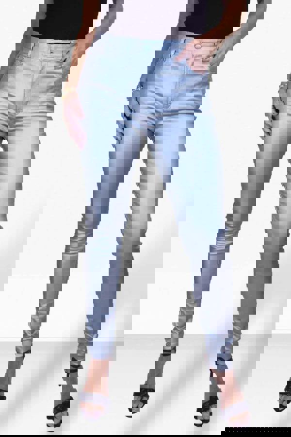 Paulo Due Womens Skinny Coated Leather Look Jeans