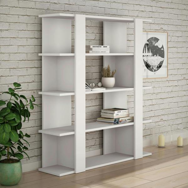 Decortie Tita 4 Tier Modern Bookcase Wall Mounted Shelving Unit 122cm