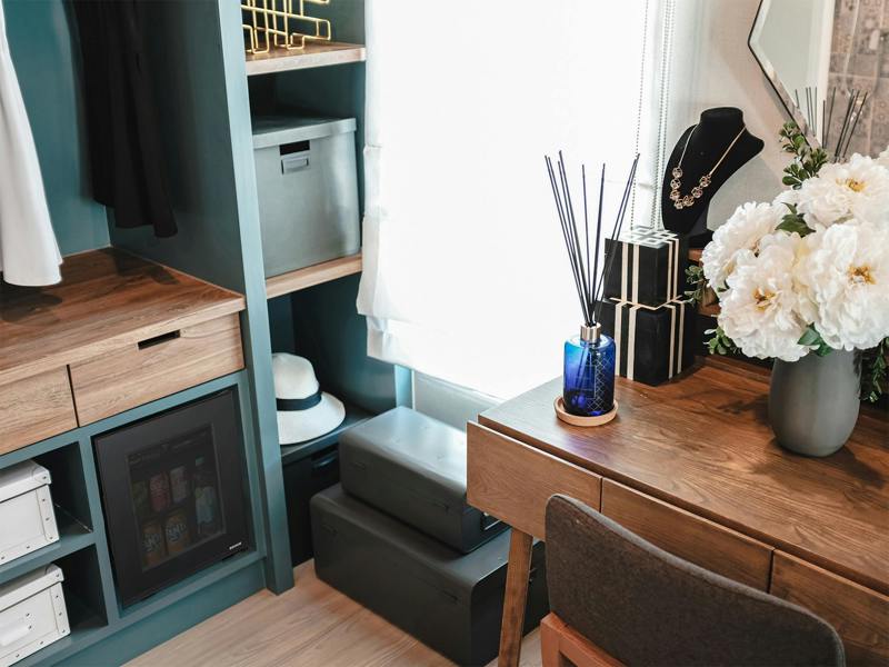 Corby Eton E Glass Door Minibar in Black - UK Plug