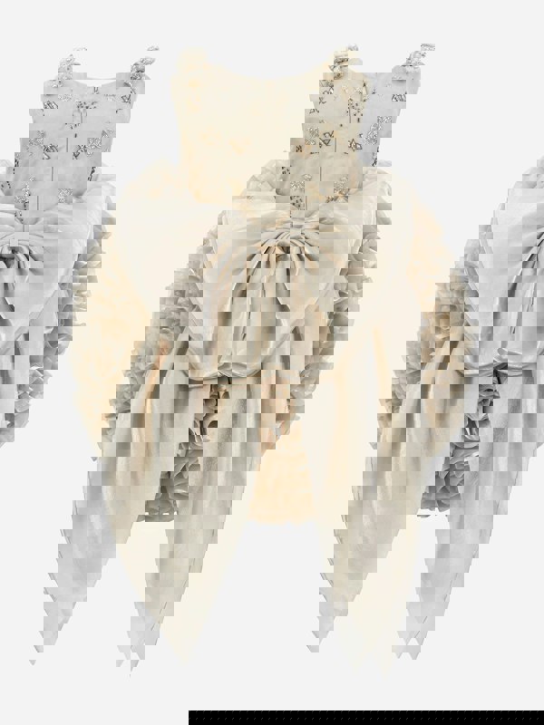 Maison Ava Girls Pomme Occasion Dress in Gold