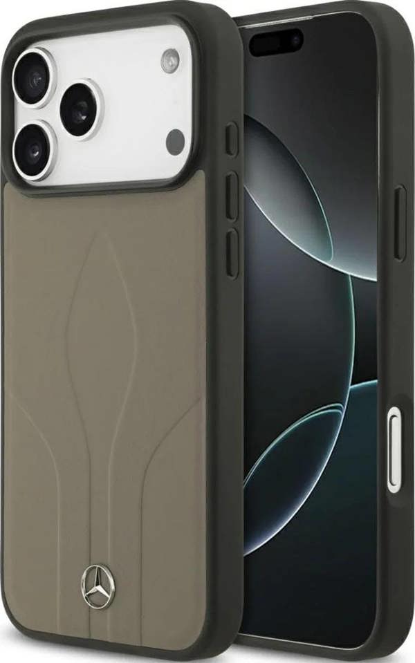 Mercedes Leather The Move Case with MagSafe for iPhone 17 Pro Max 6.9" Taupe - MEHMP17X25ROLAUT
