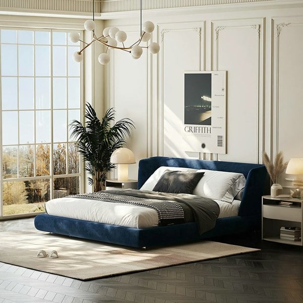 Diana King Size Bed, Super King Size Bed, Velvet-Rit Concept-Rit Concept