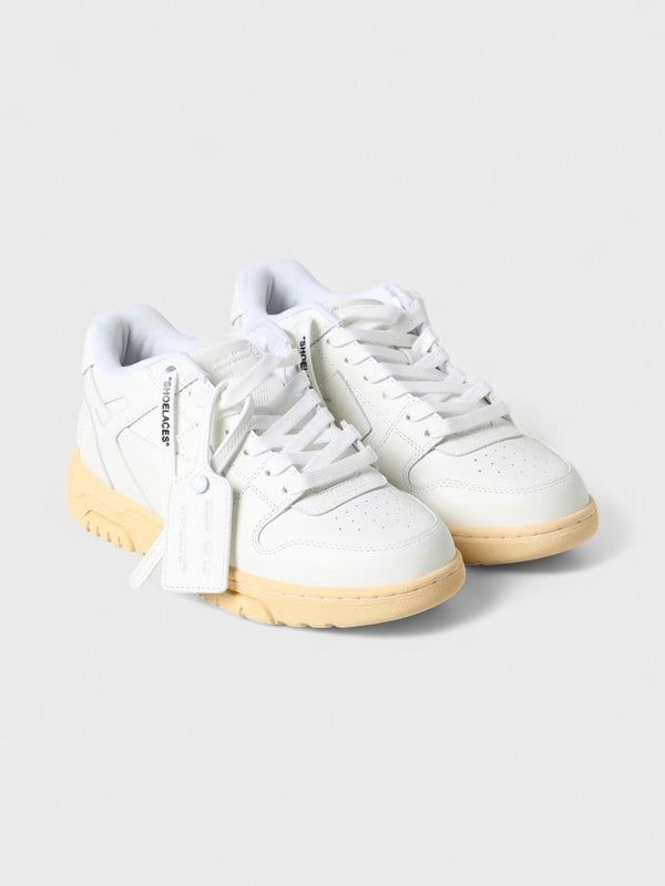 Off-White Out Of Office Ooo Low Tops White Beige Sole - Mens