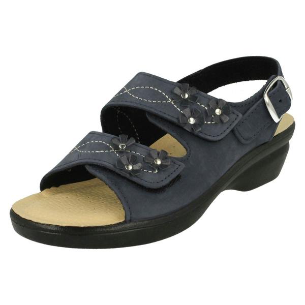 Padders Ladies Padders Hook & Loop Sandals Bluebell