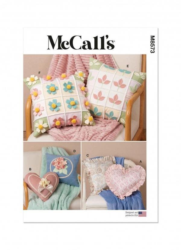McCalls 8573 Paper Sewing Pattern – Cushion, Size One Size, Intermediate