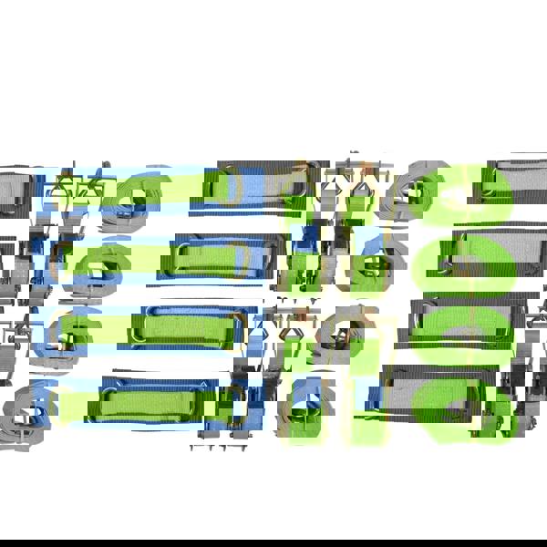 Recovery Ratchet Sets 50MM 4M 5T X4 (Wheel Tie Down Straps Hi Vis Oval Trailer Lashing Cargo J Hook)