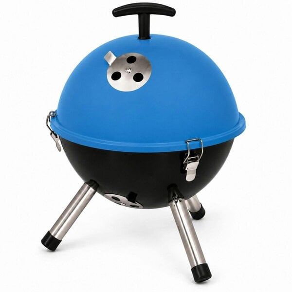 Smart Living Mini Kettle Charcoal BBQ 30cm - Blue