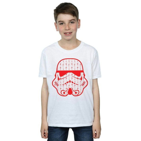 Star Wars Boys Christmas Stormtrooper Helmet T-Shirt - White