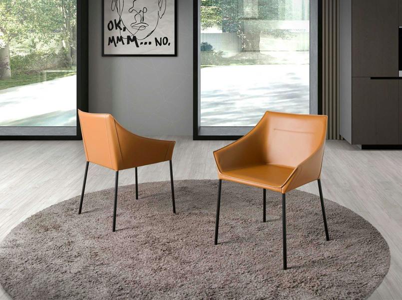 Angel Cerdá Brown leatherette chair 4144