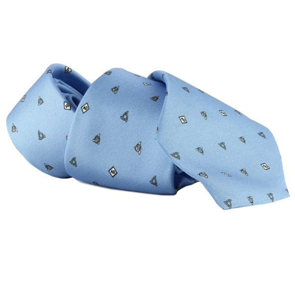 Dunhill monogram and wingnut patterned tie in mulberry silk