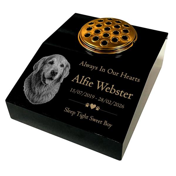Memorials Direct Dog Memorial Granite Photo Desk