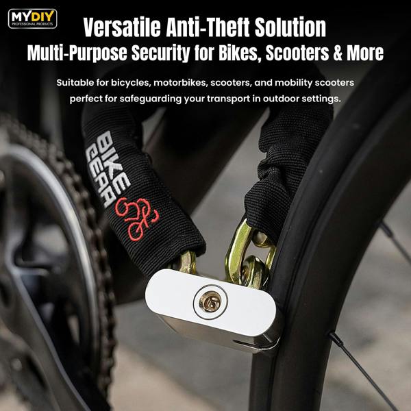 MY DIY PROFESSIONAL PRODUCTS Bike Chain Lock 1.8M Heavy Duty High Security Stainless Steel Anti Theft Lock for Bicycles, Motorbikes, Scooters 3 Keys