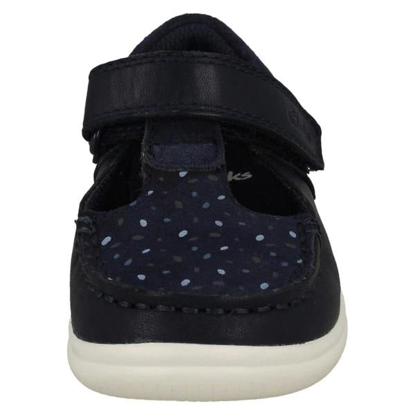 Clarks Girls Clarks Spotty Detailed T-Bar Shoes Crest Moc