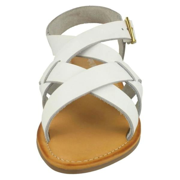 Leather Collection Ladies Leather Collection Buckle Slingback Sandals F00229