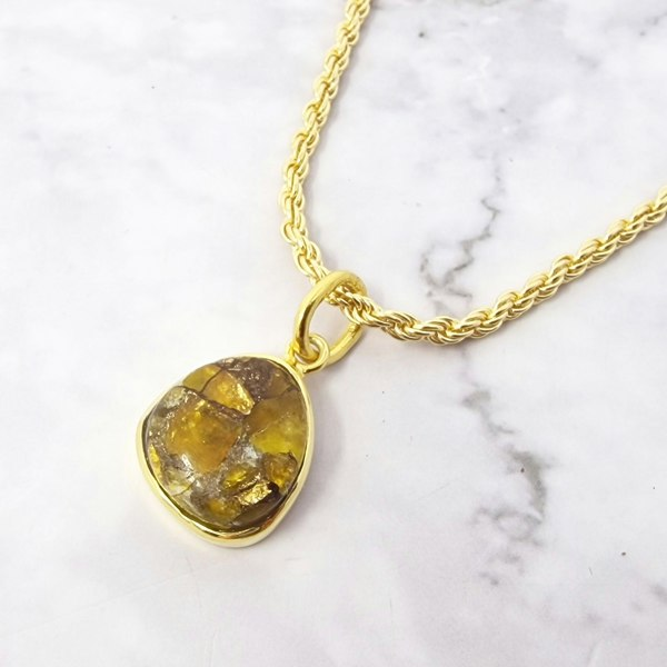 Gold Vermeil Citrine Birthstone Rope Necklace