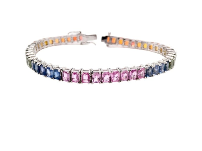 Vintage Tom A multi colour sapphire line bracelet