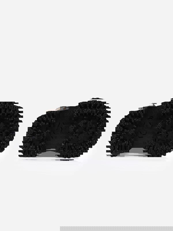 Fendi Kids Leather FF Logo Biker Boots in Black