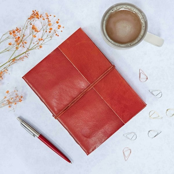 Paper High Distressed Leather Journal