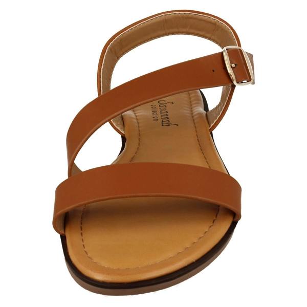 Savannah Ladies Savannah Flat Y Strap Mule Sandal with Buckle F00443