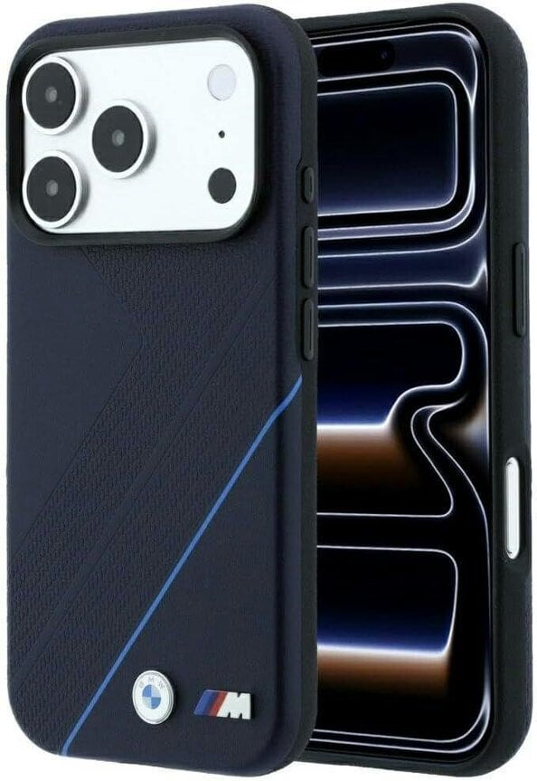 BMW M Tire Track Blue Line Case with MagSafe for iPhone 17/18 Pro Max 6.9" Navy Blue - BMHMP18X26SWPDKV