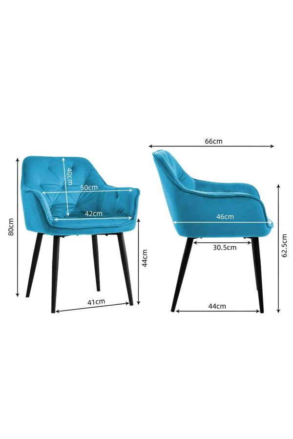 Groundlevel Set of 2 Velvet Upholstered Dining Chairs