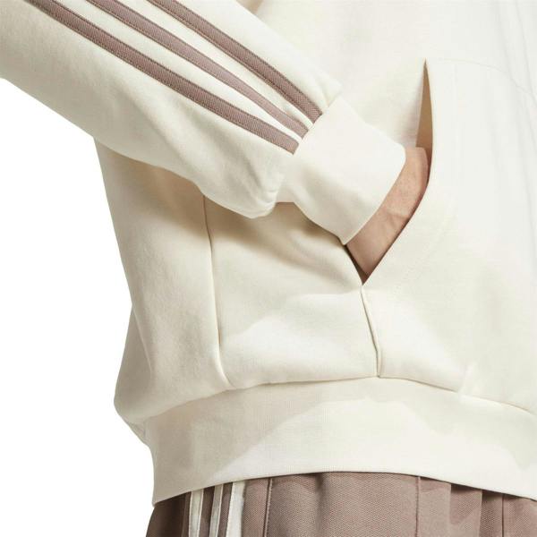 Adidas Mens Originals 3 Stripes Baggy Hoodie - Wonder White - 