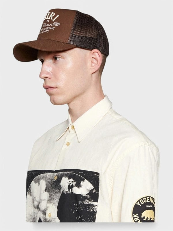 Amiri Stencil Trucker Hat Shitake - Supplied FashionAmiri
