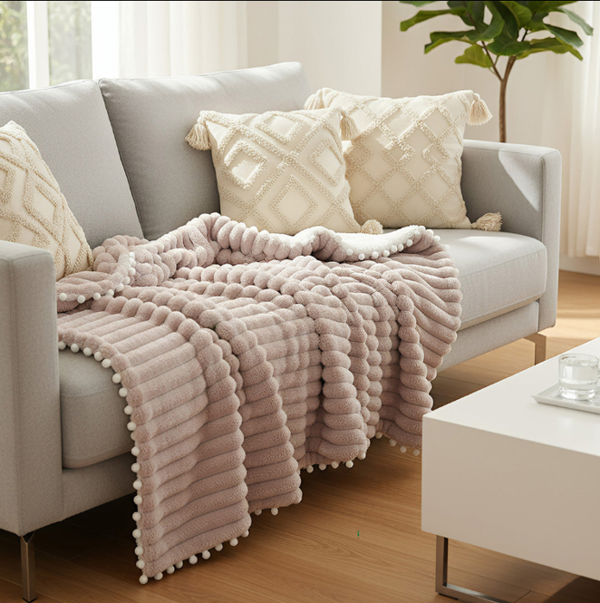 Anycozy Blanket Brown Tuscan Faux Rabbit Fur Autumn Winter Warm Wool Weighted Blanket Soft Cozy Warmth Sofa Blankets 200x230cm
