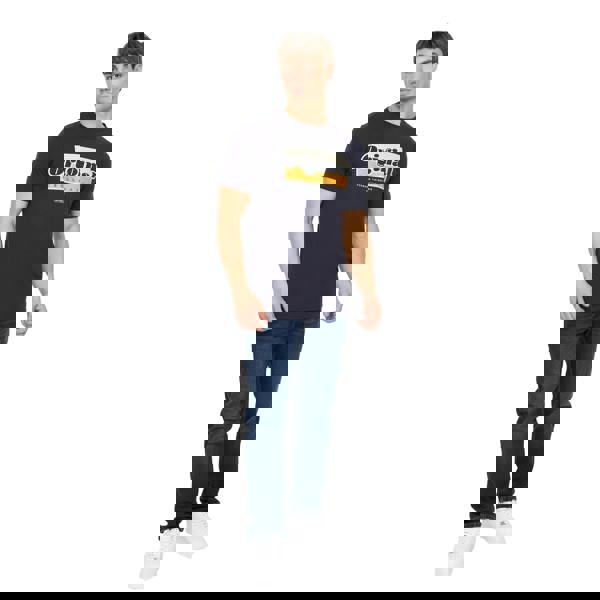 Crosshatch Mens Chevin T-Shirt - Navy - 