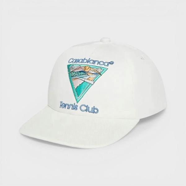 Casablanca Embroidered Cap Tennis Club Icon Off-White