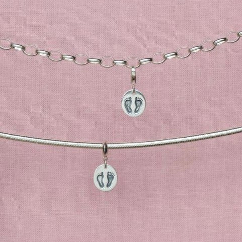 Mylee London Footprints Pendant Charm - Sterling Silver