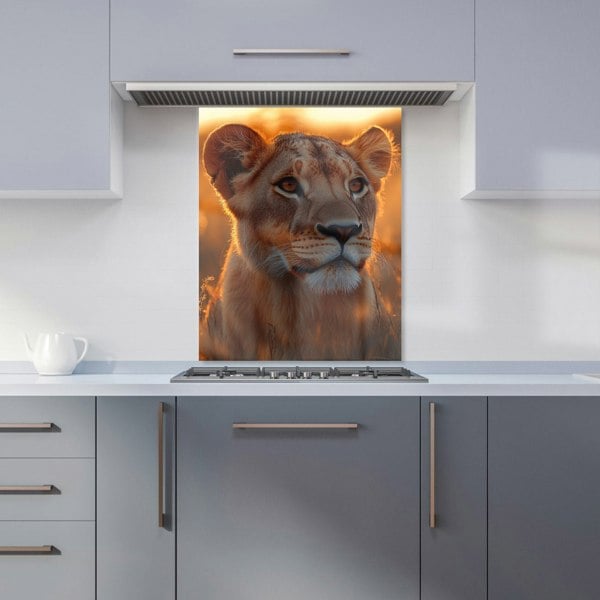 Warren Reed Lioness Glass Kitchen Splashback - 00045