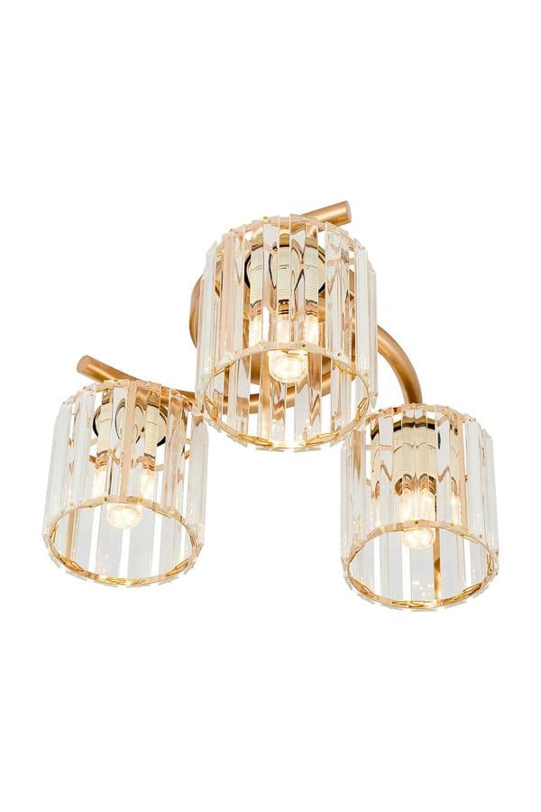 Living and Home 3-Light Ceiling Light with Glass Shade